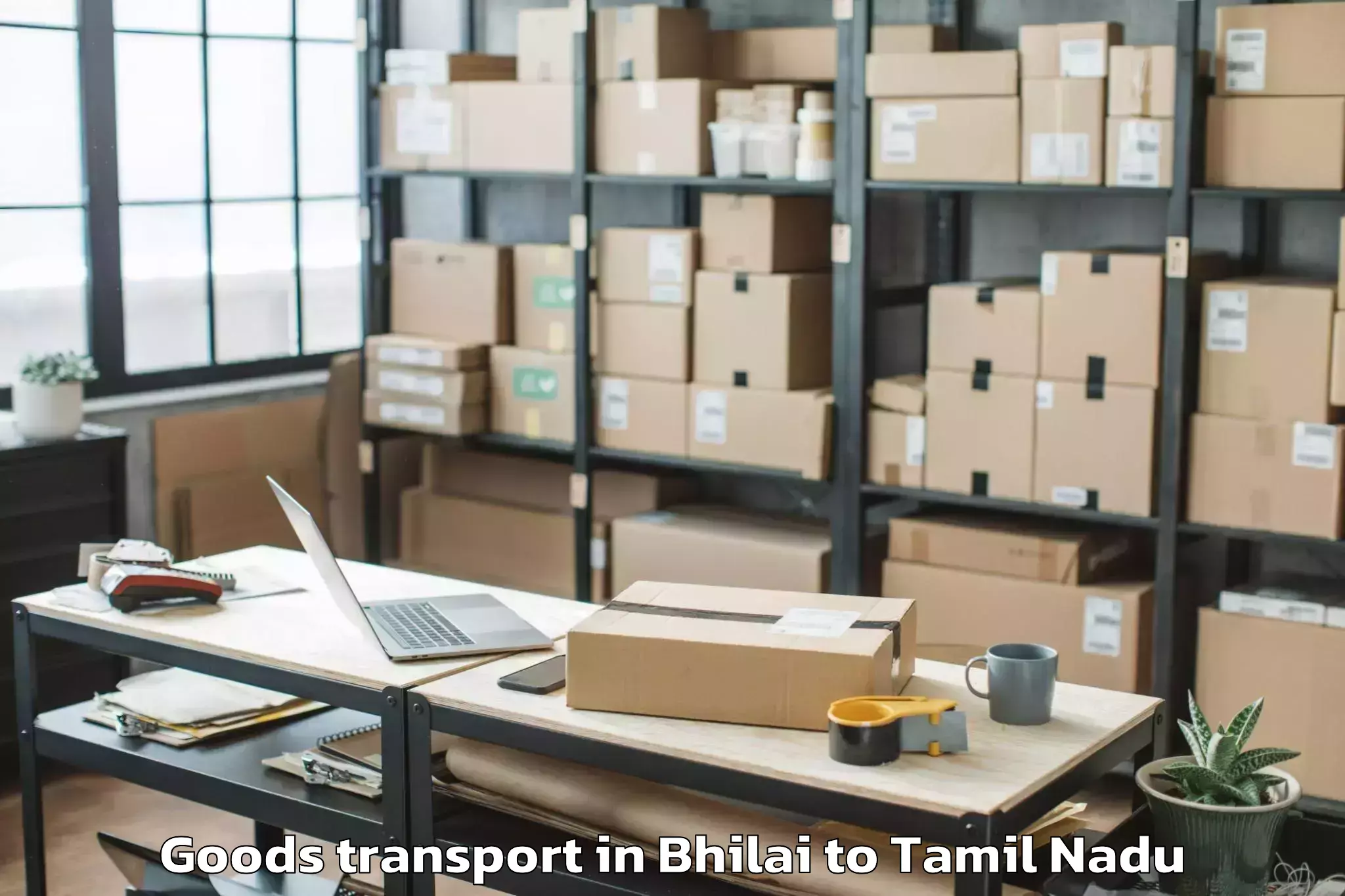 Comprehensive Bhilai to Mylapore Goods Transport